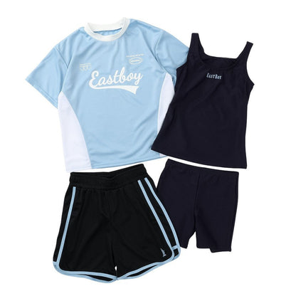 【EASTBOY（イーストボーイ）】ジュニア スクール水着 女子 水泳 スポT付タンクセット4P 130-160サイズ 3363311 4点セット セパレート