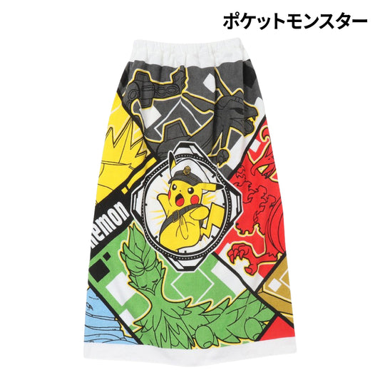 スイムタオル 水泳 タオル ポケモン 80cm丈 PK82605 ピカチュウ ラップタオル 巻きタオル