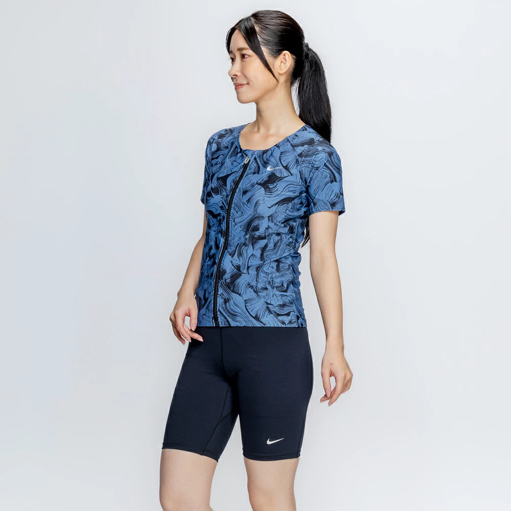 ナイキ フィットネス水着 レディース 半袖 セパレート ジップ付き NIKE 2993158