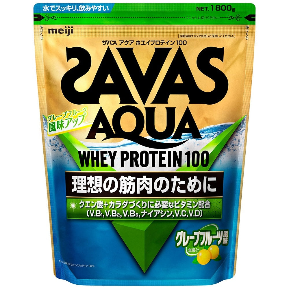 【SAVAS】アクアホエイプロテイン100 クエン酸 ビタミンB群 ビタミンC ビタミンD グレープフルーツ風味 1800g CA1329 プロテイン