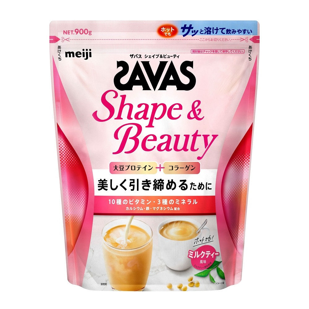 【SAVAS】for Woman シェイプ&ビューティ ミルクティー風味 900g 大豆プロテイン+コラーゲン