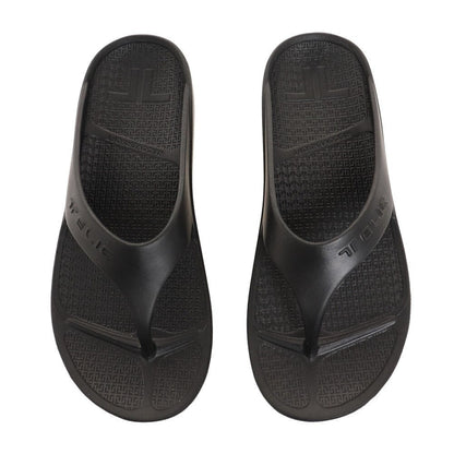 【TELIC テリック】スポーツサンダル W-FLIPFLOP BLK ブラック 鼻緒付き シャワーサンダル リカバリー レジャー ビーチ プール 厚底