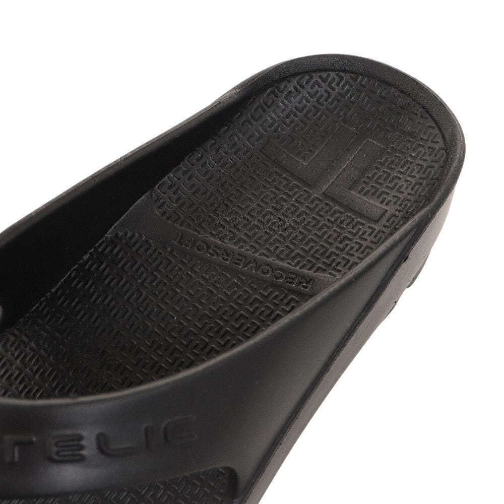 【TELIC テリック】スポーツサンダル W-FLIPFLOP BLK ブラック 鼻緒付き シャワーサンダル リカバリー レジャー ビーチ プール 厚底