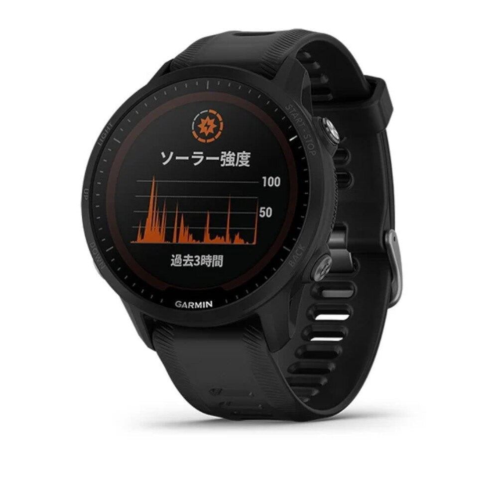 【GARMIN ガーミン】スマートウォッチ 時計 GPSランニングウォッチ フォアランナー スイム対応 FR955 Dual Power Black 010-02638-D0