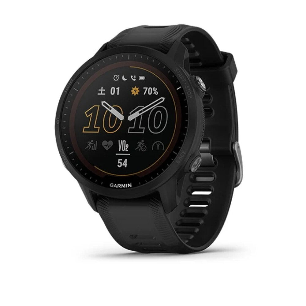 【GARMIN ガーミン】スマートウォッチ 時計 GPSランニングウォッチ フォアランナー スイム対応 FR955 Dual Power Black 010-02638-D0