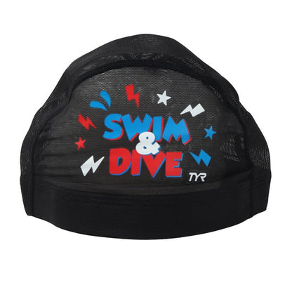水泳 メッシュキャップ SWIM&DIVE LCMM-49 （TYR ティア）