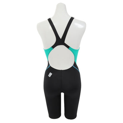 【arena（アリーナ）】レディース 競泳水着 レーシング水着 WA承認 ハーフスパッツ（オープンバック） ARN1024W BKGN