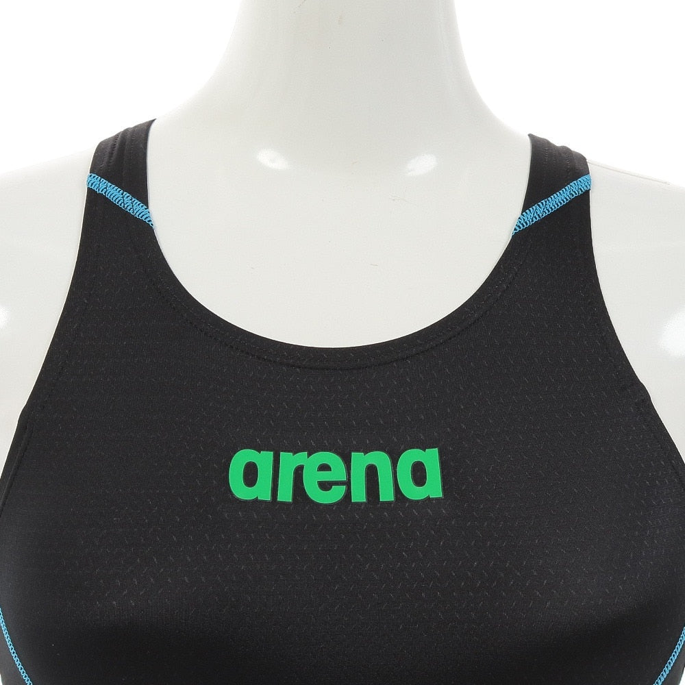 【arena（アリーナ）】レディース 競泳水着 レーシング水着 WA承認 ハーフスパッツ（オープンバック） ARN1024W BKGN
