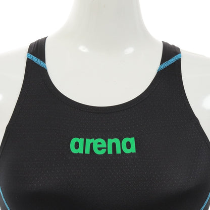 【arena（アリーナ）】レディース 競泳水着 レーシング水着 WA承認 ハーフスパッツ（オープンバック） ARN1024W BKGN