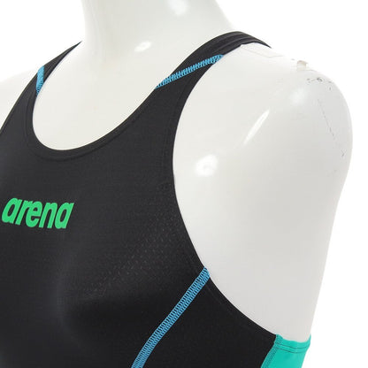 【arena（アリーナ）】レディース 競泳水着 レーシング水着 WA承認 ハーフスパッツ（オープンバック） ARN1024W BKGN
