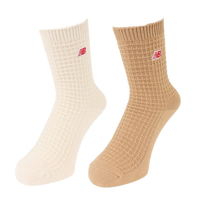 ワッフルニット アンクル 2足組 ソックス LAS42132AS2