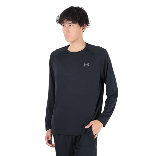 長袖Tシャツ ヒートギア(夏向け) メンズ テック2.0 ロングスリーブ 1358562 BLK/GPH AT
