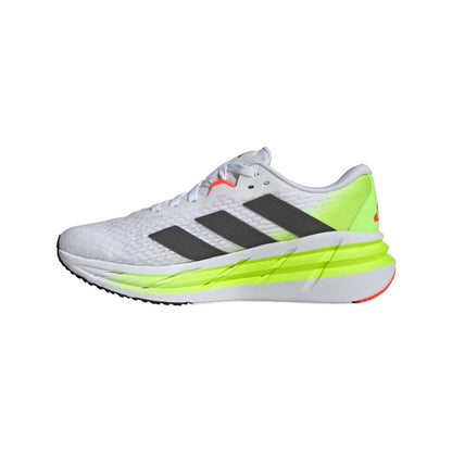 【アディダス adidas】 ランニングシューズ アディスター3 ホワイト イエロー IE8222  スニーカー クッション性 通気性 ジョギング マラソン