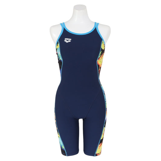 【arena（アリーナ）】レディース 競泳水着 トレーニング水着 練習用水着 TOUGHSUIT（タフスーツ）ハーフレッグ AS4FWM07W