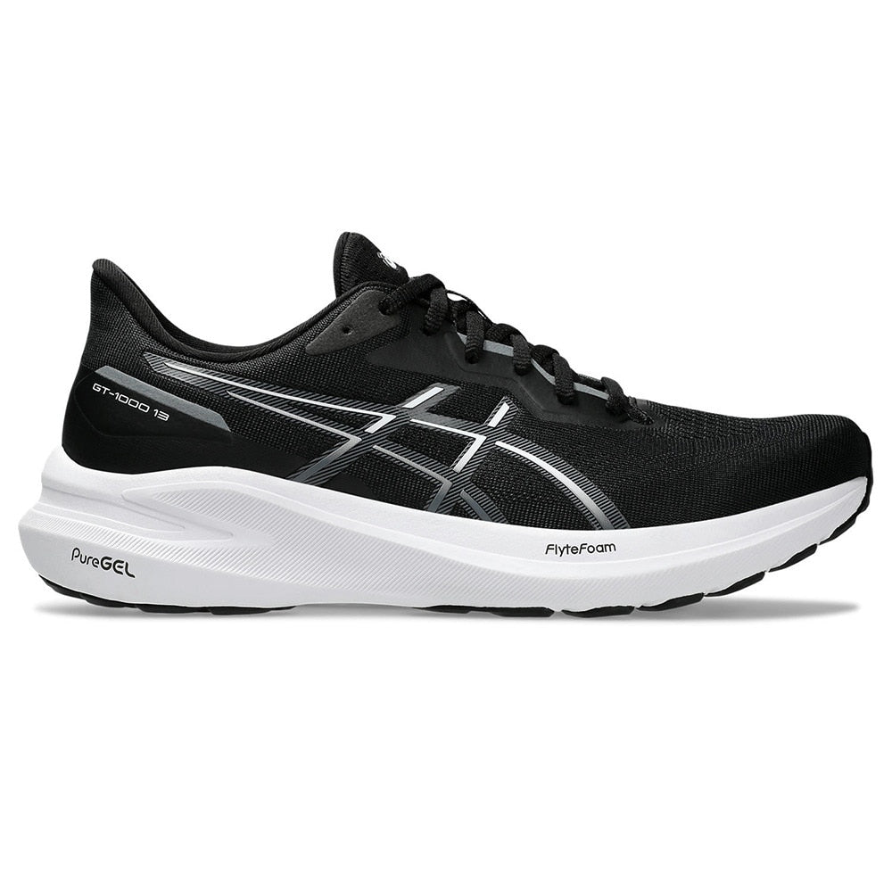 【アシックス ASICS】 ランニングシューズ GT-1000 13 ブラック ホワイト 1011B858.003 スニーカー 安定性 クッション性 軽量