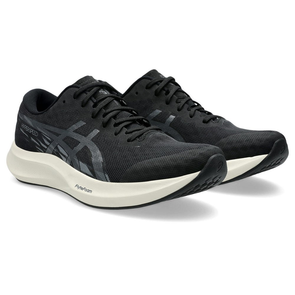 【アシックス ASICS】 ランニングシューズ ★幅：WIDE★ ハイパースピード4ワイド ブラック グレー 1011B876.001 スニーカー トレーニング 部活