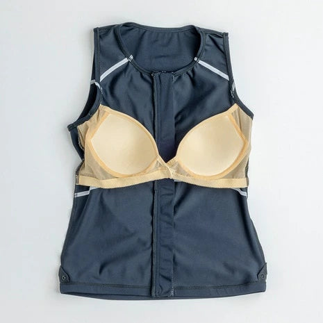 【NIKE（ナイキ）】レディース フィットネス水着 クロップド ジップ付き 袖なし セパレーツ 2993137