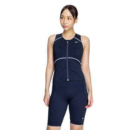 【NIKE（ナイキ）】レディース フィットネス水着 クロップド ジップ付き 袖なし セパレーツ 2993137