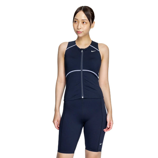 【NIKE（ナイキ）】レディース フィットネス水着 クロップド ジップ付き 袖なし セパレーツ 2993137