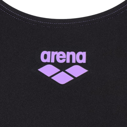 水着 フィットネスワンピーススパッツ 水泳 アクアエクサ 黒 青 M-LLサイズ AS5SWF00L BKBL オープンバック ハーフレッグ丈