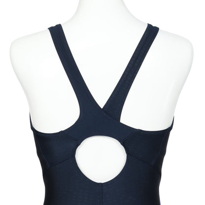 フィットネス水着 アクアエクサ フィットネスワンピーススパッツ ブラック×ブルー S-3Lサイズ AS5SWF02L BKBL