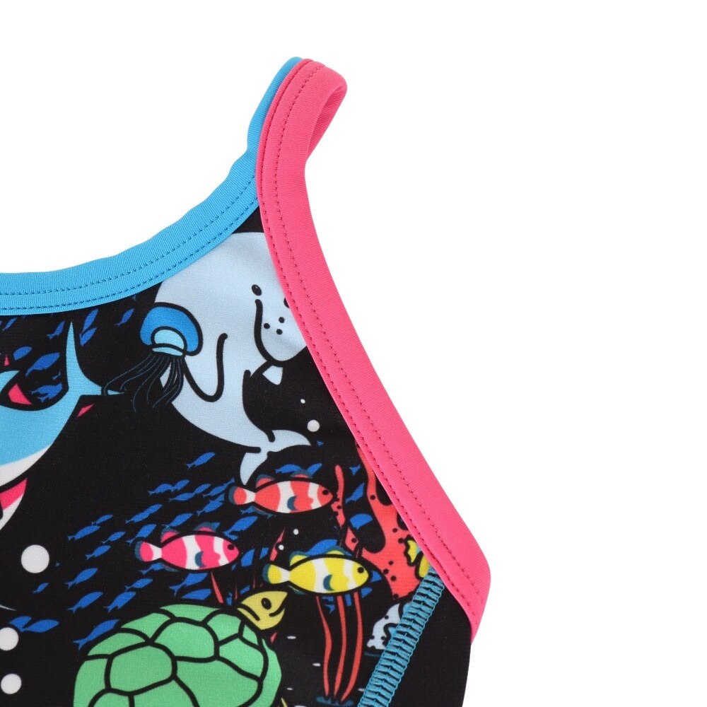 【arena（アリーナ）】ジュニア 女子 競泳水着 トレーニング水着 練習用水着 TOUGHSUIT（タフスーツ）ワンピース オープンバック AS4FWM03G BK01