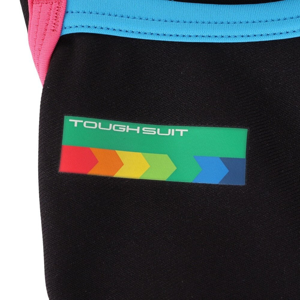 【arena（アリーナ）】ジュニア 女子 競泳水着 トレーニング水着 練習用水着 TOUGHSUIT（タフスーツ）ワンピース オープンバック AS4FWM03G BK01