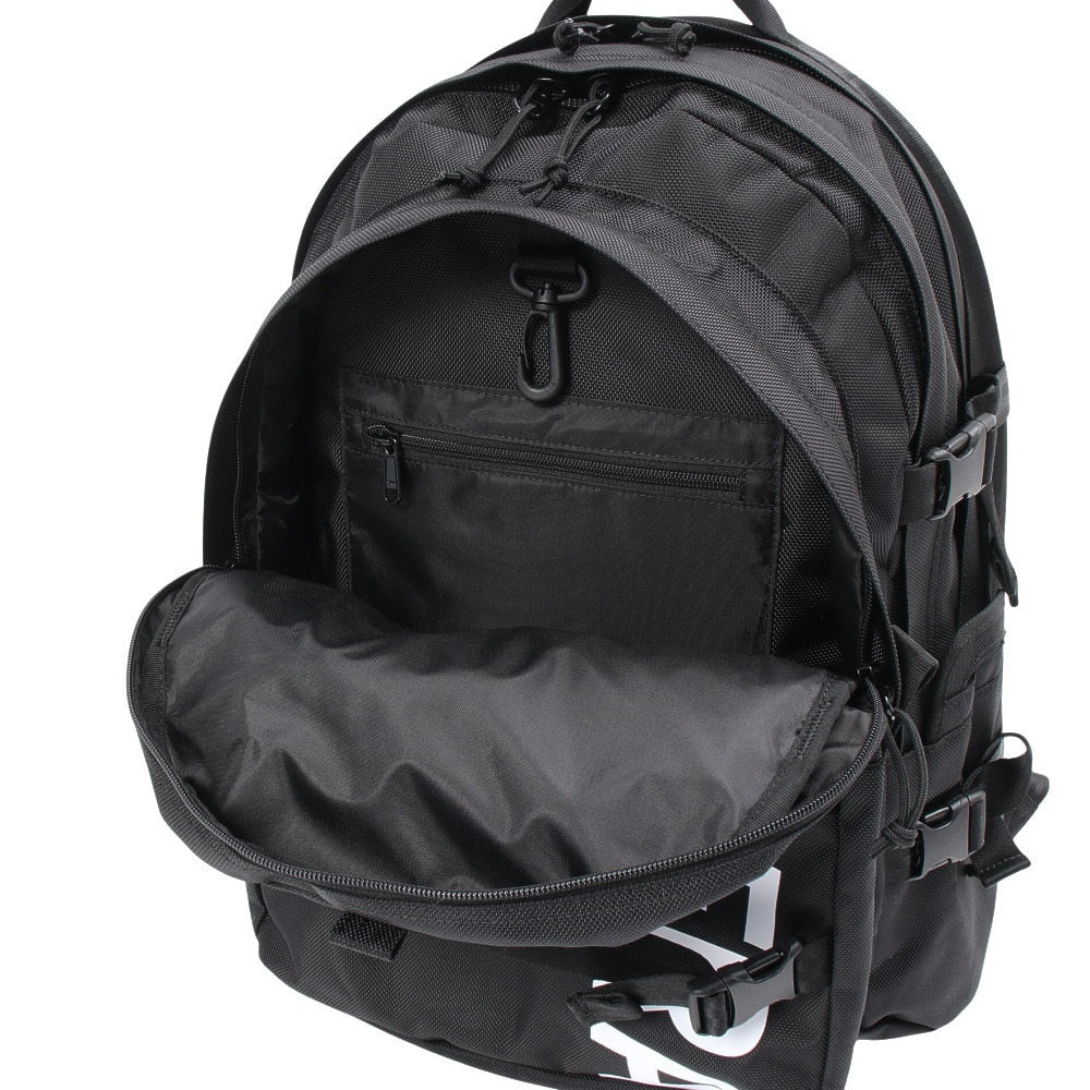 キャリアパック 黒 35L プリントロゴ 14521347 大容量 PC収納 新調 会社 学校 学生 通勤 通学 シンプル