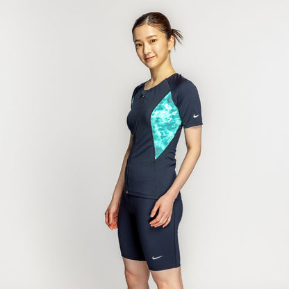 【NIKE（ナイキ）】レディース フィットネス水着 ジップ付き 半袖 セパレーツ 2993145