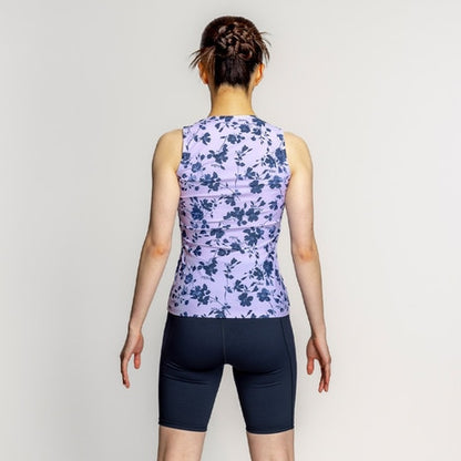 【NIKE ナイキ】レディース フィットネス水着 2993148  総柄ジップ付きセパレーツ ノースリーブ 袖なし セパレート 上下セット フロントジップ