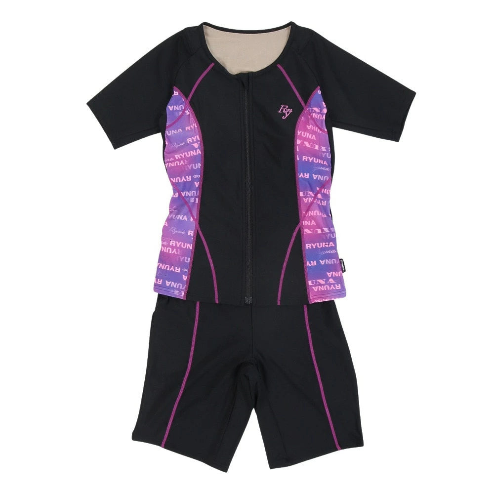 【Ryuna（リュウナ）】レディース フィットネス水着 半袖 セパレート NB2514R