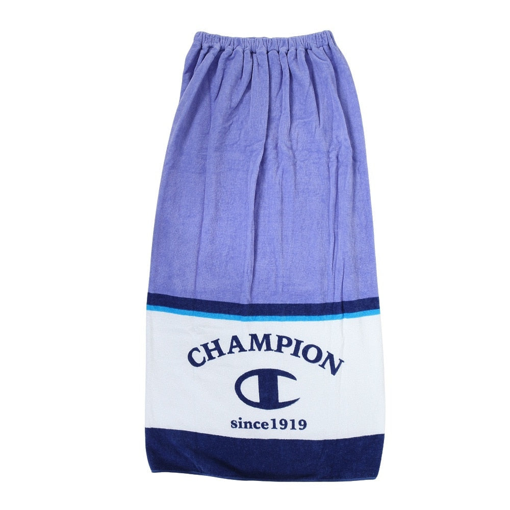 【Chanpion（チャンピオン）】ラップタオル 巻タオル スラッシュスタイル 60cm丈 青 5065030100