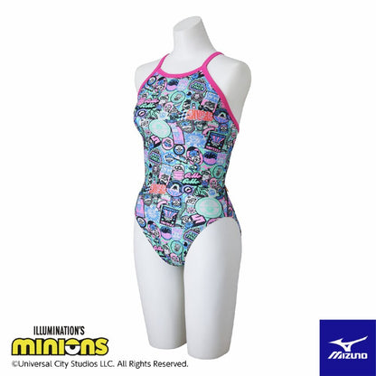 【MIZUNO（ミズノ）】レディース 競泳水着 練習用水着 トレーニング水着 EXER SUITS（エクサースーツ） ミニオン ミニオンズ ミディアムカット N2MAC29527