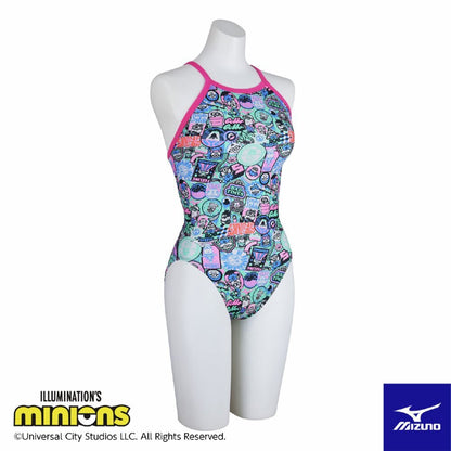 【MIZUNO（ミズノ）】レディース 競泳水着 練習用水着 トレーニング水着 EXER SUITS（エクサースーツ） ミニオン ミニオンズ ミディアムカット N2MAC29527