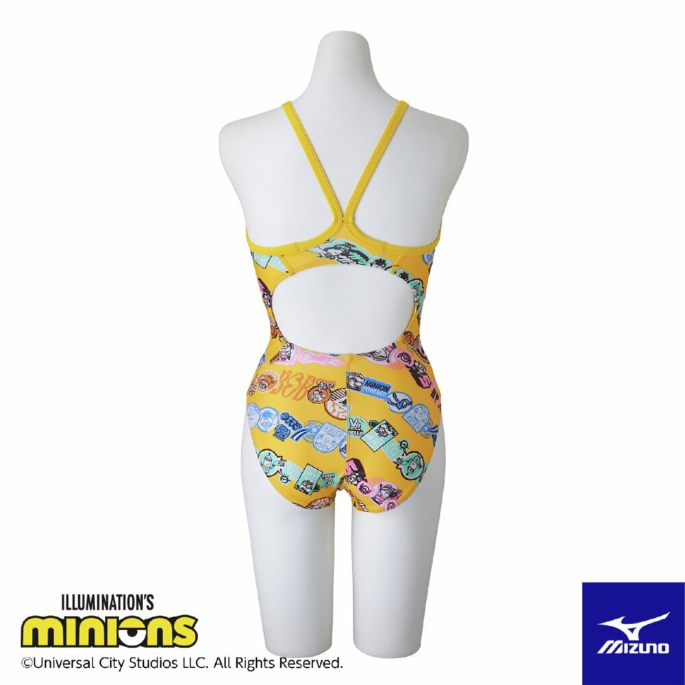 【MIZUNO（ミズノ）】ジュニア 女子 競泳水着 練習用水着 トレーニング水着 EXER SUITS（エクサースーツ）ミニオンズ ミディアムカット 120 130 140cm N2MAC496