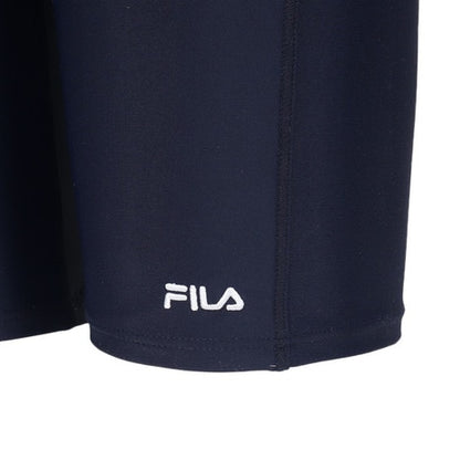 フィットネス水着 レディース FILA セパレート 上下セット リーフ柄プリントジップセパ M-LL 体型カバー フィラ