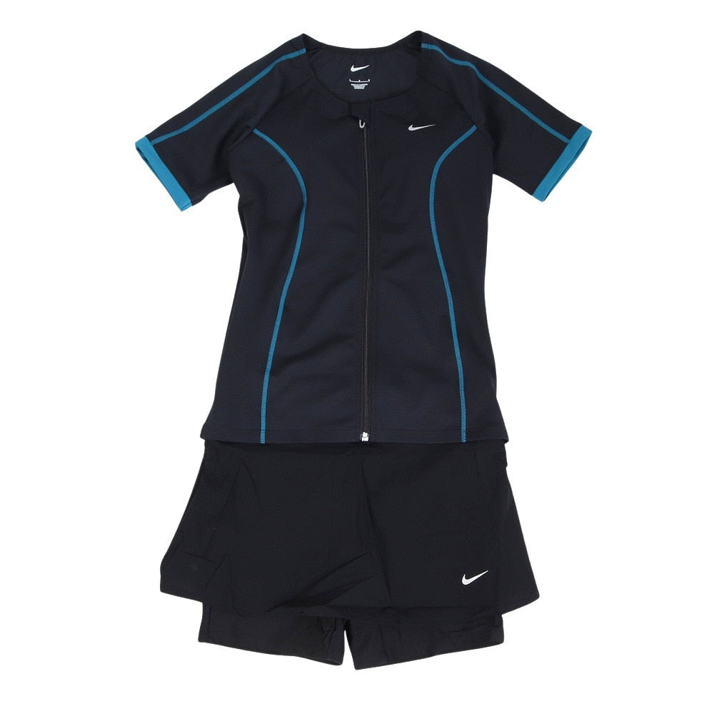 【NIKE(ナイキ)】レディース フィットネス水着 セパレート 半袖 ジップ付き 2993154