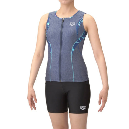 【arena（アリーナ）】レディース フィットネス水着 すらっとセパ セパレート ノースリーブ 袖なし AS5SWF46L