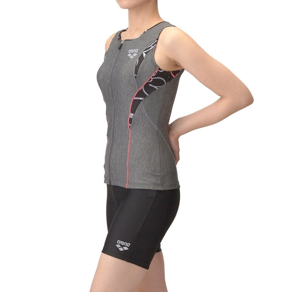【arena（アリーナ）】レディース フィットネス水着 すらっとセパ セパレート ノースリーブ 袖なし AS5SWF46L