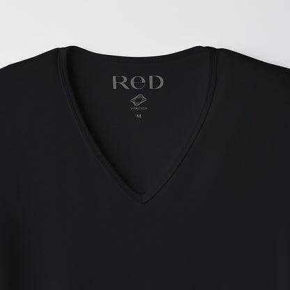 Vネックインナー長袖 リカバリーウェア ブラック 黒 Sサイズ VW-BA-K90A-S