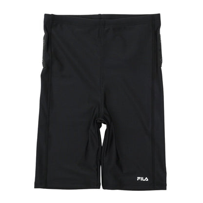 フィットネス水着 レディース 水泳 杢袖付き ZIP セパレート 黒 M-LLサイズ 316602-MBK 上下セット 半袖