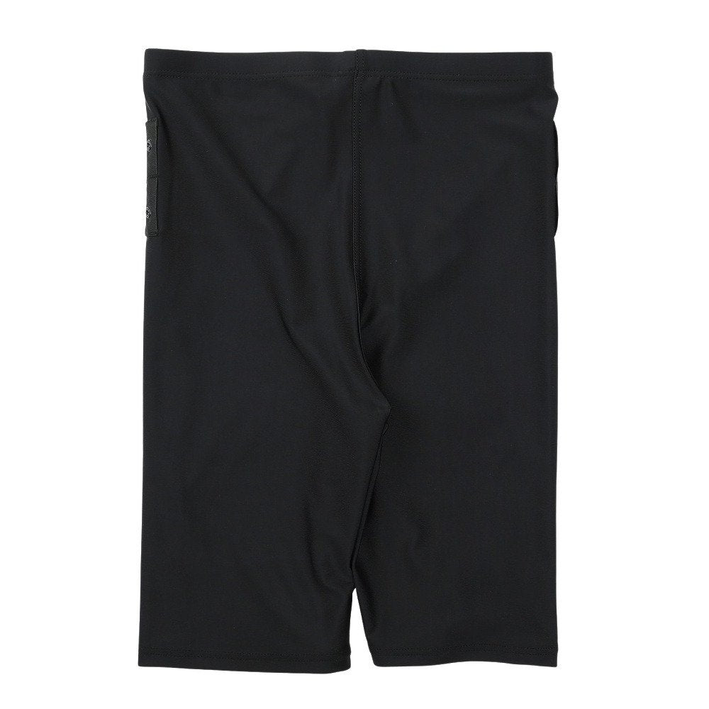 フィットネス水着 レディース 水泳 杢袖付き ZIP セパレート 黒 M-LLサイズ 316602-MBK 上下セット 半袖