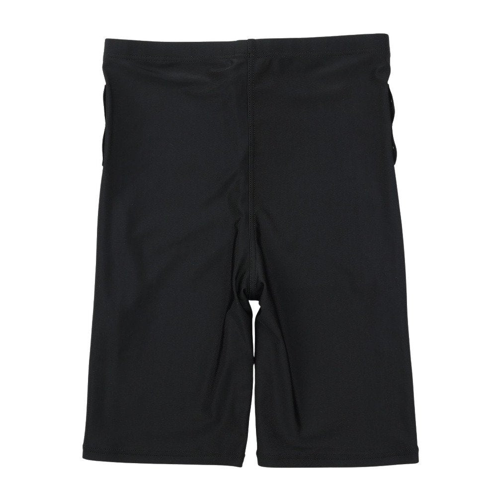 フィットネス水着 レディース 水泳 杢袖付き ZIP セパレート 黒 M-LLサイズ 316602-MBK 上下セット 半袖
