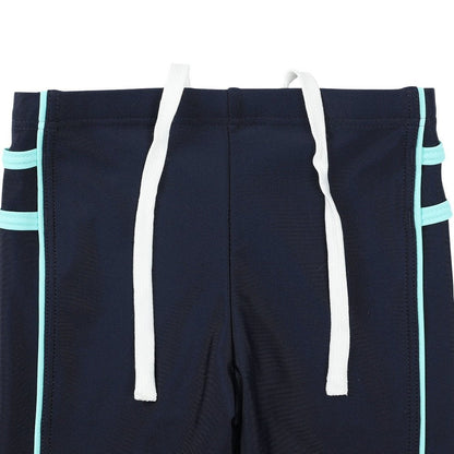 スクール水着 ジュニア 女子 水泳 捲れ防止付き ラッシュスクール 黒×紫 130-170サイズ 116979-BPL セパレート 半袖