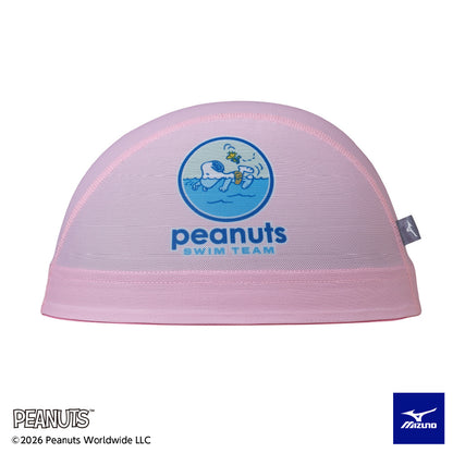 MIZUNO メッシュキャップ PEANUTS 水泳帽 スイミングキャップ スヌーピーメッシュ ピーナッツ N2JWD331