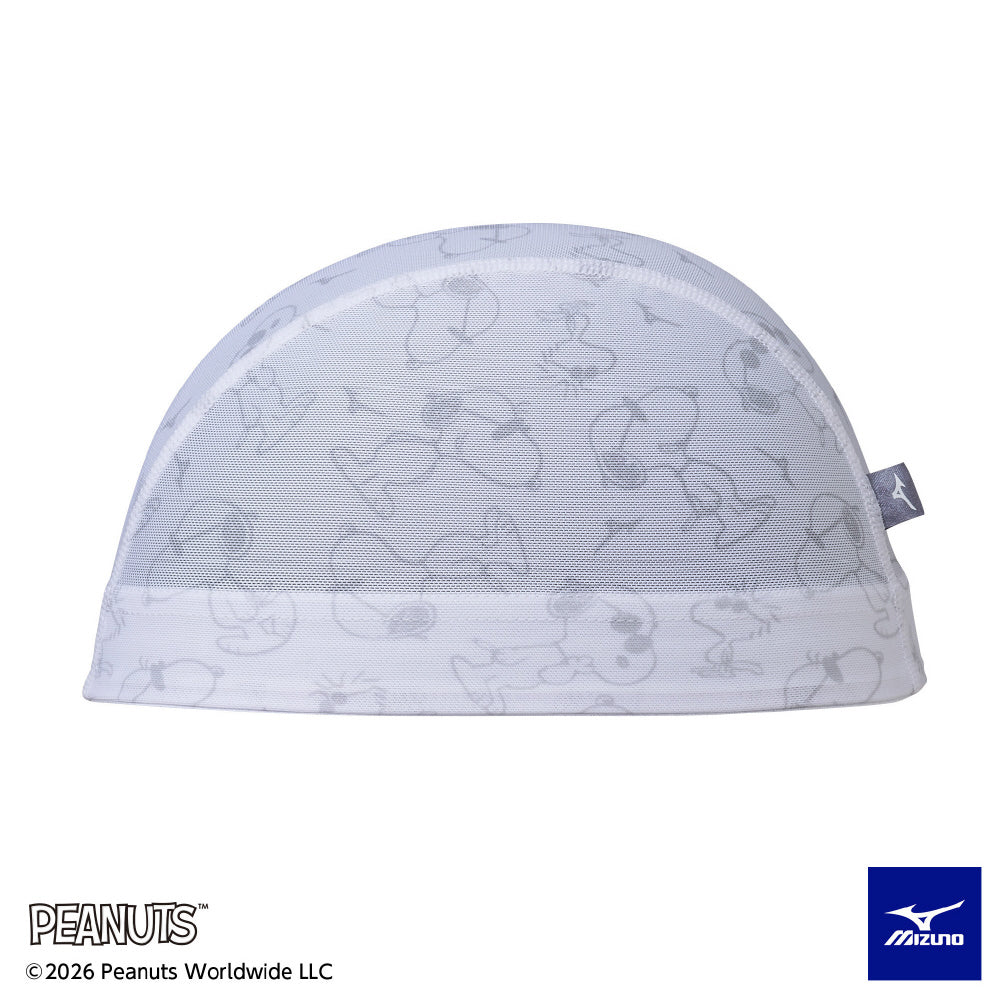 MIZUNO メッシュキャップ PEANUTS スヌーピー 水泳帽 スイムキャップ メッシュ ピーナッツ ミズノ N2JWD332