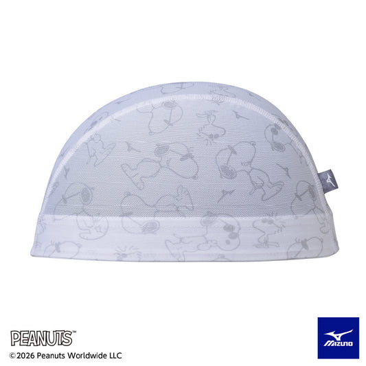 MIZUNO メッシュキャップ PEANUTS スヌーピー 水泳帽 スイムキャップ メッシュ ピーナッツ ミズノ N2JWD332