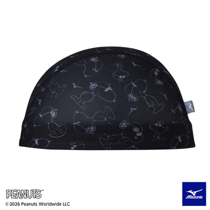 MIZUNO メッシュキャップ PEANUTS スヌーピー 水泳帽 スイムキャップ メッシュ ピーナッツ ミズノ N2JWD332