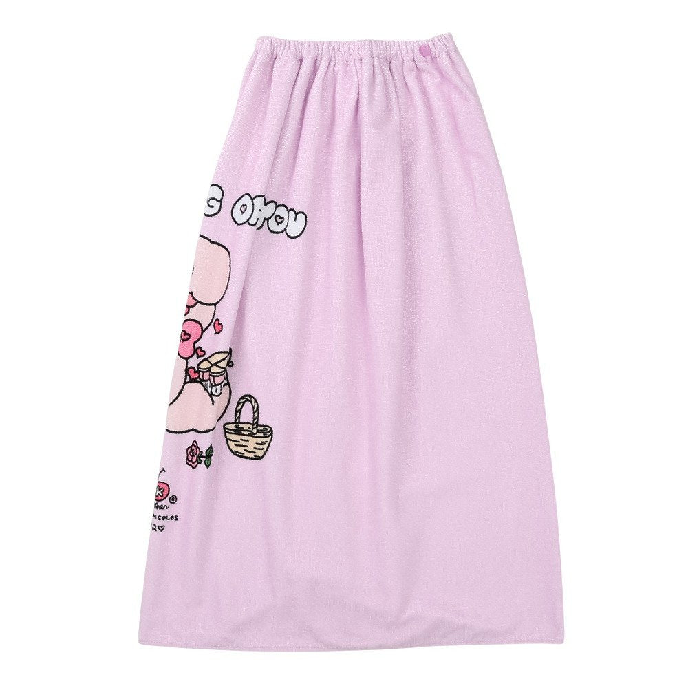 スイムタオル エスターバニー 水泳 タオル ESTHER BUNNY ピンク 80cm丈 216844 巻きタオル ラップタオル