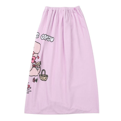 スイムタオル エスターバニー 水泳 タオル ESTHER BUNNY ピンク 80cm丈 216844 巻きタオル ラップタオル